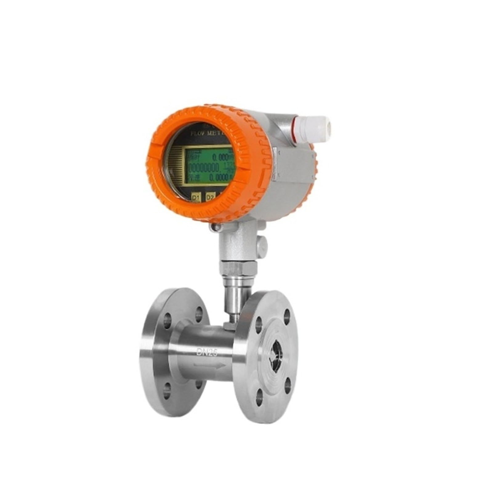 PXQCHAVLN Flow Meter Liquid Flow Meter Stainless Steel Sensor Electronic Digital Display Flow Meter(DN25 flange)