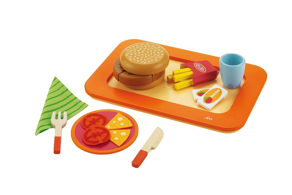 Sevi 82318 Spielzeug-Set Hamburger – Fast-Food Rollenspiel Für Kinder Ab 3 Jahren