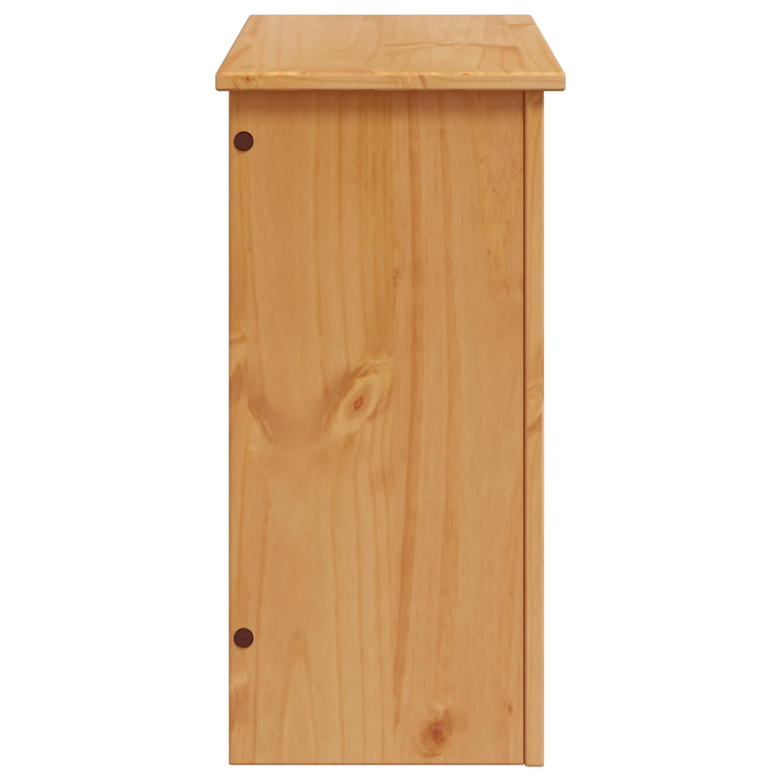 Panama - Armadietto per acquario, 60 x 30 x 60 cm, in legno di pino, con vano portaoggetti, colore: marrone