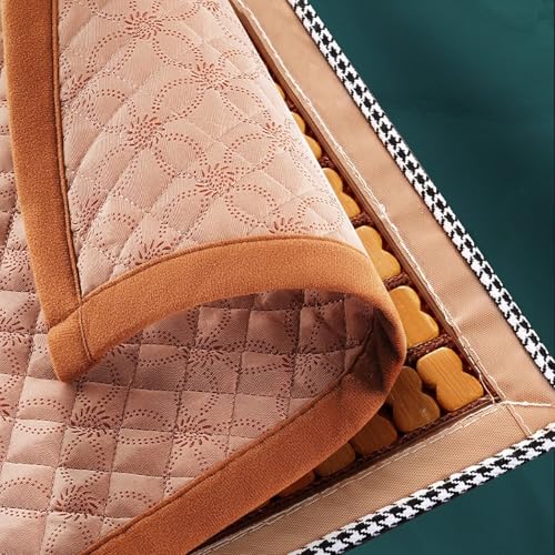 Materassino rinfrescante in bambù, rimovibile, per letto estivo, design tradizionale cinese, portatile, pieghevole, letto singolo/doppio per il comfort della stagione calda
