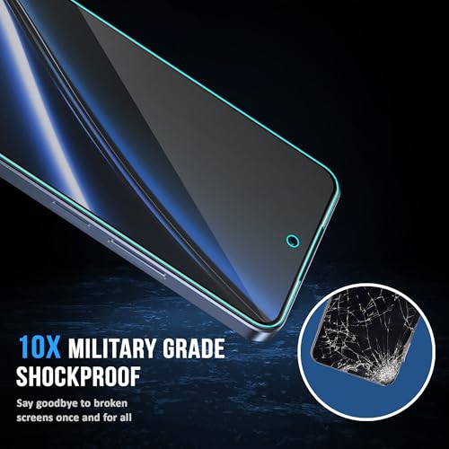 Image of ArmourPro Military Grade Matte Anti-Glare Tempered Glass for Realme Narzo 80X, Narzo 70X and Narzo 60X (6.72 Inch) With Installation Kit | Edge to Edge Coverage | Black (Pack of 2)