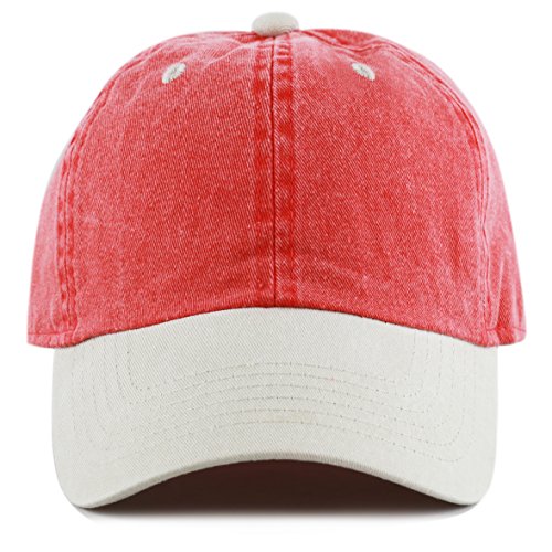 Image of The Hat Depot 100% Cotton Pigment Dyed Low Profile Dad Hat Six Panel Cap