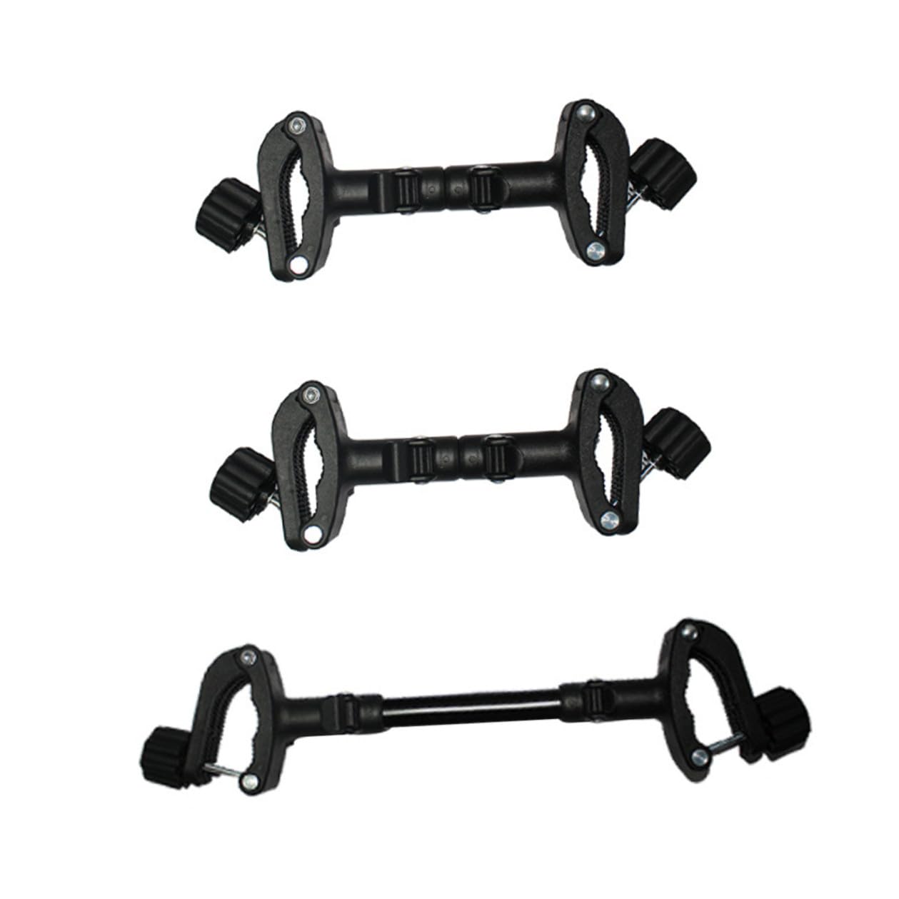 NOLITOY Conectores para Cochecito Gemelar 3 Piezas, Ajustables y Resistentes de Hierro y Plástico, para Unir Dos Cochecitos Individuales en Uno Doble, Adecuado para Uso Exterior