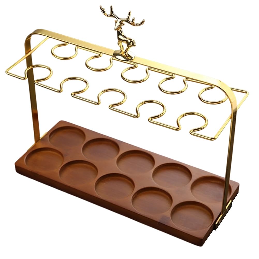 Hndhbfgrt Wine Glass Display Rack Space Saving Wine Dispenser, Household Wine Utensil Holder, Deer-Shaped Glass Holder