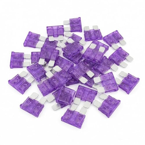 (80Pcs) 3 Amp Standard Fuse 3A Car Blade Fuses for Car/RV/Truck/SUV/Motorcycle/Boat