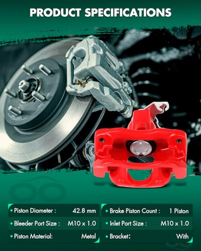 Image of SCITOO Rear Left+Right Brake Calipers With Bracket 18B5081 18B5080 Compatible For Chrysler Town & Country 08-12 For Dodge Grand Caravan 08-12 For Ram C /V 12 For Volkswagen For Routan 09-12