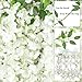 Meyeyaia 60 PCS White Fake Wisteria, 2 Ft White Artificial Wisteria Hanging Flowers for Wedding Party Garden Outdoor Greenery Home Wall Decoration