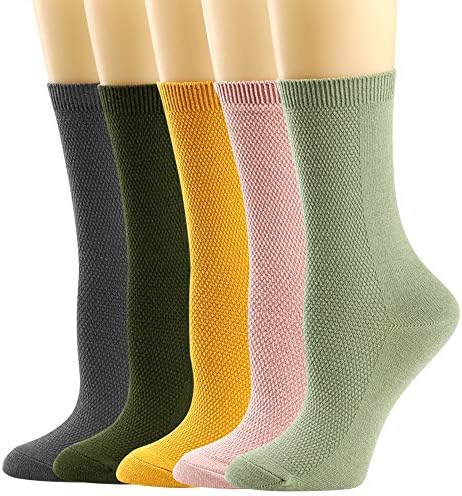 Womens Socks, Womens Crew Socks Casual Cotton Knit Comfy Winter Warm Dress Socks for Women 3/4/5/6 Pack