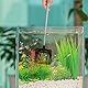 Fischnetz für Aquarien, Fischernetz Teleskopkescher Mini Aquarium Kescher Net mit Ausziehbarem 15-45cm Langem Griff für Betta Aquarium Schwarz