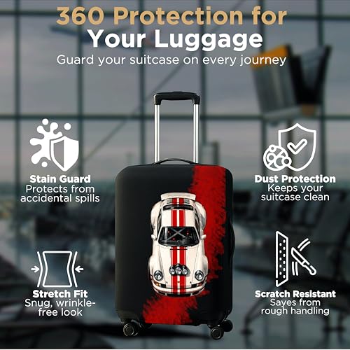 Image of Spendex Polyester Protective Luggage Cover | Hard Luggage Trolley Bag Cover | Washable | Dust Proof | L - 28 inch | Rallye