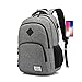 Produktbild Laptop College Rucksack Schultasche Wasserdicht Leichte Minimalism mit USB-Ladeanschluss Business School-Buch-Tasche Reisen Wandern Camping Outdoor-Daypack Rucksack Passend für 15-Zoll-Notebook (Grau)