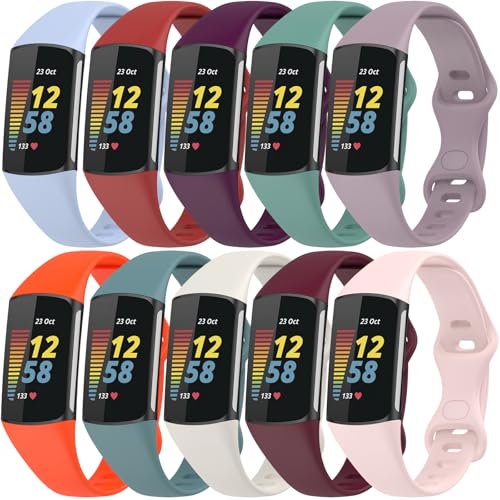10 correas compatibles Fitbit Charge 5/6 silicona miniatura 1
