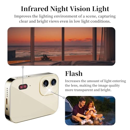 Cámara digital 4K con pantalla táctil 3 pulg para niños miniatura 4