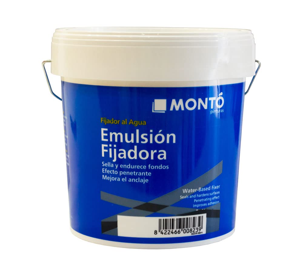 Montó Emulsión Fijadora. Imprimación Adherente Transparente Selladora Monocomponente, Sin Olor, para Soportes de Difícil Anclaje. (4L)