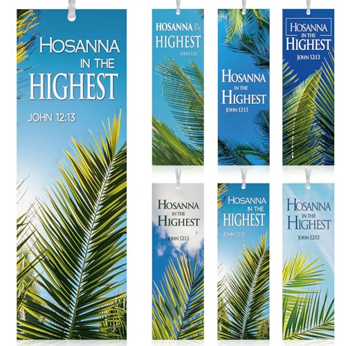 Dispowreath 60 Pcs Hosanna Palm Leaf Bookmarks Lent Easter John