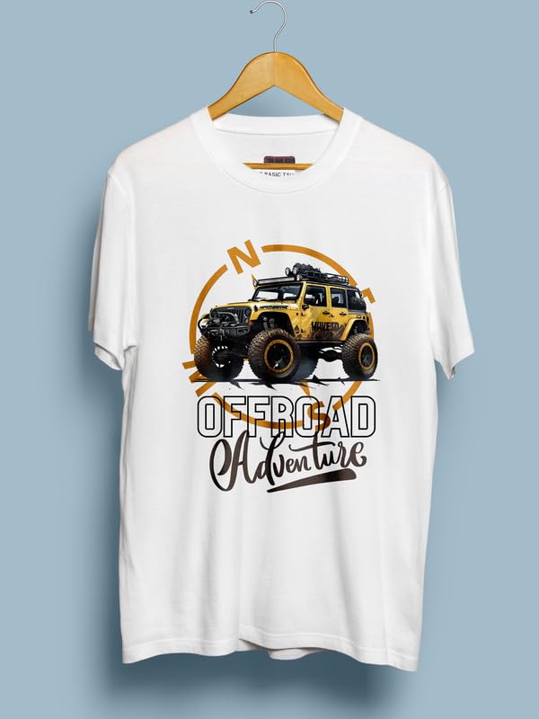 Image of JUARI BE A GENTLEMAN Men's Printed Cotton T-Shirt - Round Neck, Regular Fit, Soft & Comfortable - Trendy Casual Half Sleeve T-Shirt for Everyday Wear - Stylish & Breathable Fabric for All-Day Comfort