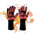 BBQ Dragon Heat Resistant Gloves - High Heat Gloves for Cooking, BBQ, Grilling, and Baking - Non-Slip Oven Gloves & Heat Proof Gloves - Certified Heat Gloves for Outdoor Grill & Kitchen Safety