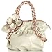 MG Collection Candice Metallic Weaved Handle Hobo Handbag
