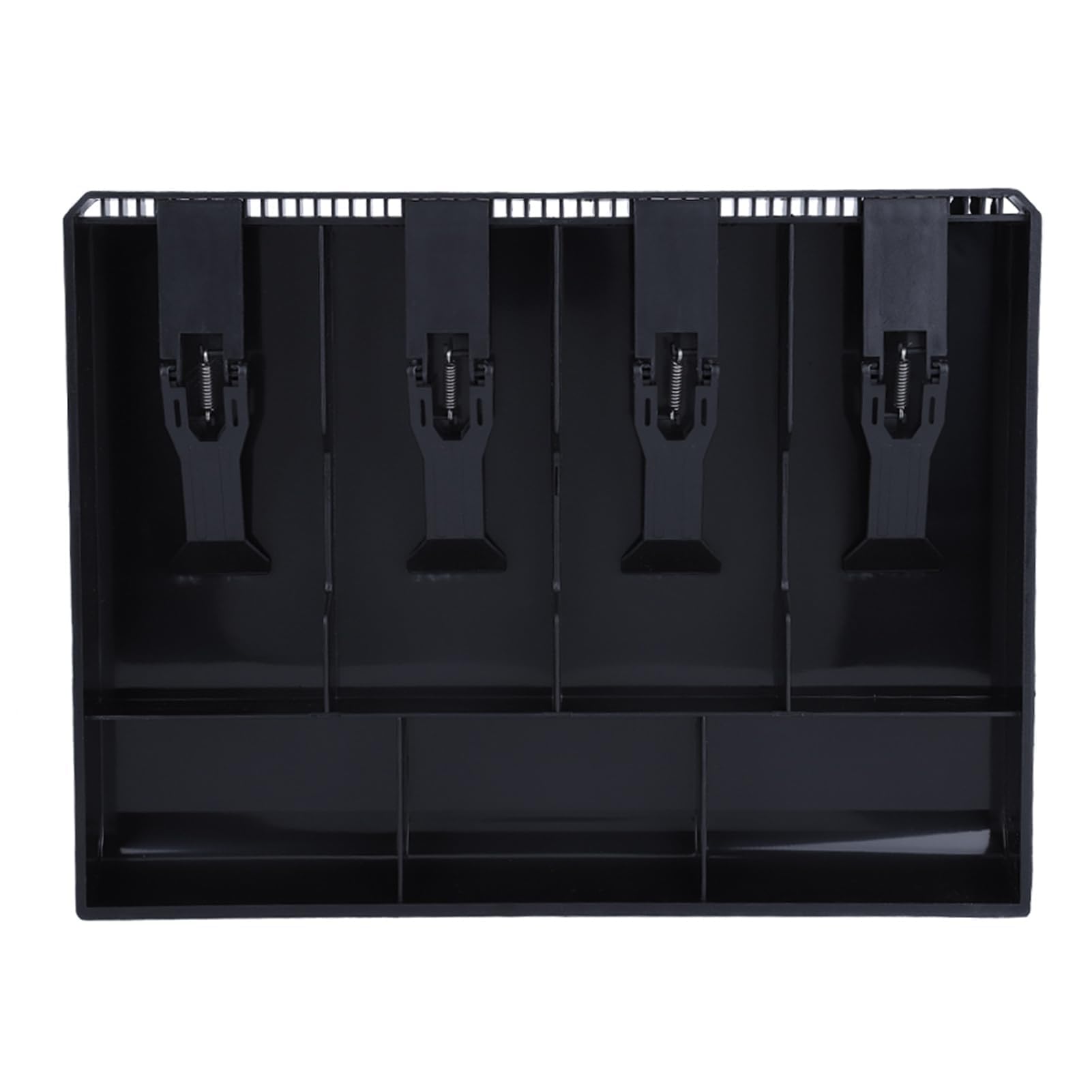 HERCHR Vassoio di Cassa, 40,5 * 24,5 * 3,5cm Cassetto di Cassa a 9 Griglie Cassetto di Porta Contanti con 5 Banconote e 4 Monete Rimovibile Cassettiera del Registratore