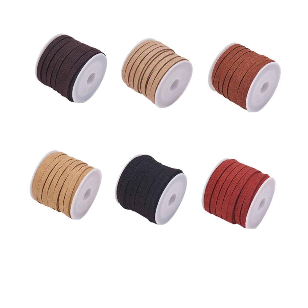 Veemoon Conjunto de Cuerda de Gamuza Coreana Terciopelo para Hacer Pulseras y Collares, Material Tejido a Mano Borlas, 1 Pack Compatible Cierres para Diseños de Joyería