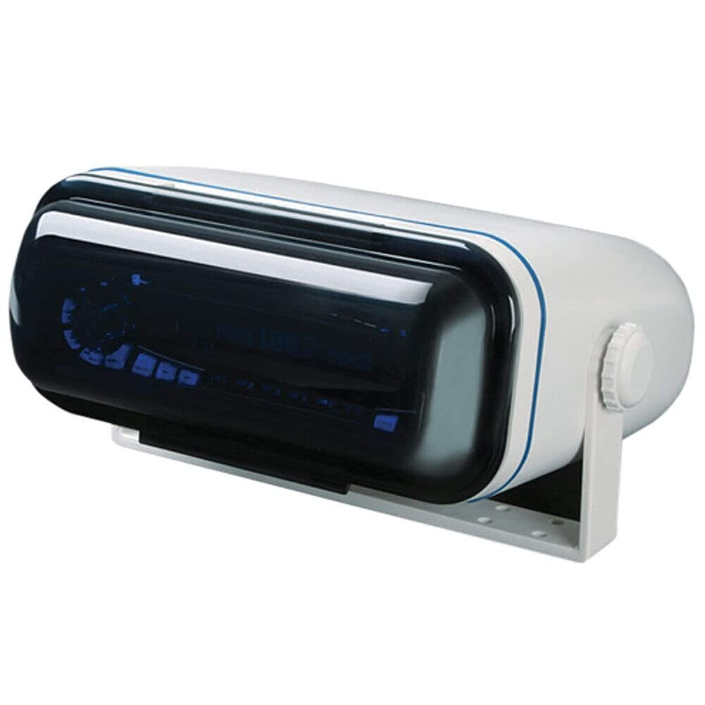 1 AUDIO SYSTEMS MRH7 contenitore per stereo o autoradio marina impermeabile e resistente all'acqua e al sole bianco per barca piscina gommone, 1 pezzo
