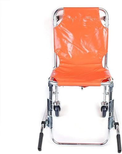 Miniatura 3 de Silla de escalera EMS de aleación de aluminio para evacuación de pacientes de emergencia médica, capacidad de 350 libras, color naranja