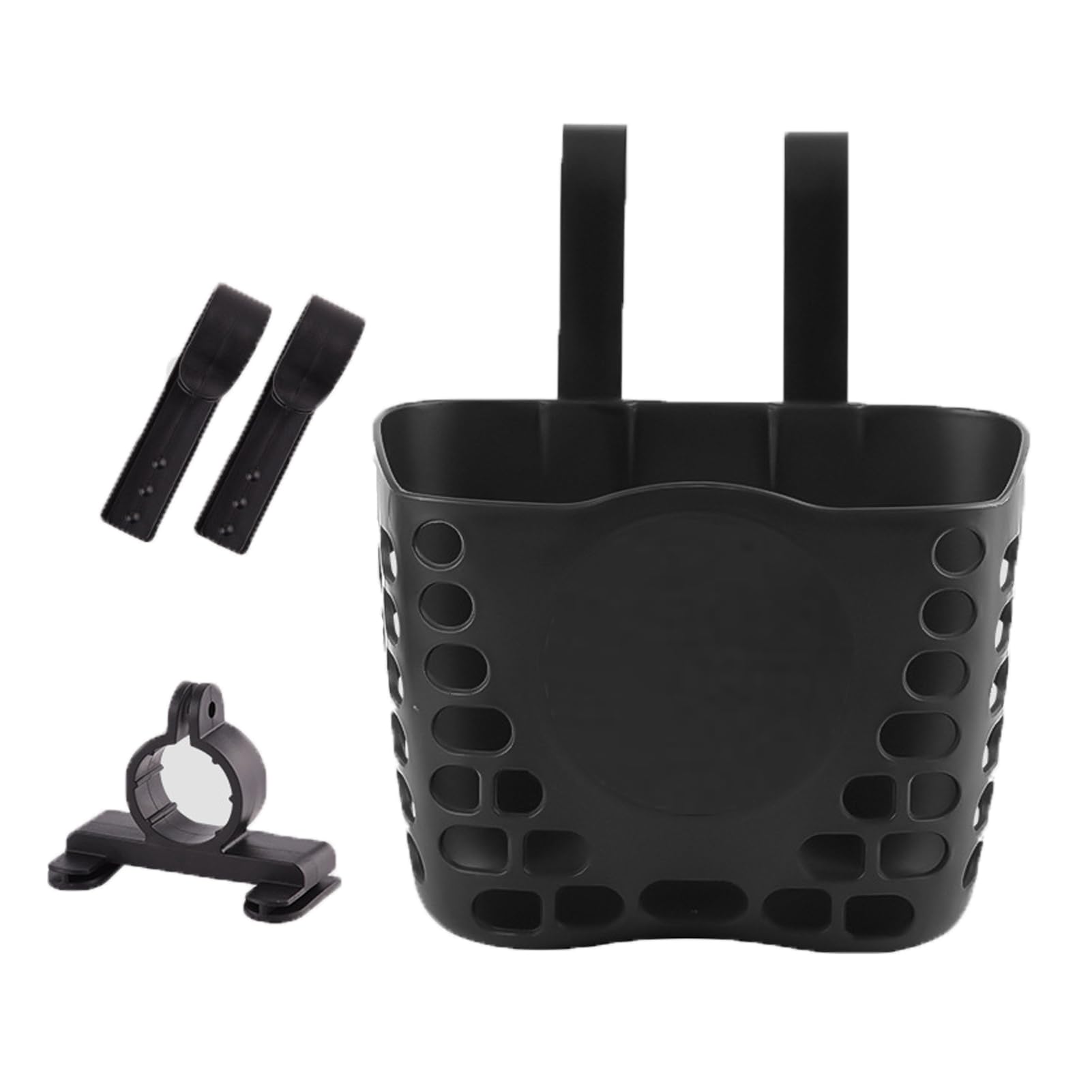 LIFTATAPA Kids Bike Basket, Children’s Bicycle Basket with Adjustable Straps Bike Front Basket for Boys Girls Kids,Strong Load Bicycle Handlebar Basket for Outdoor Cycling (Black), Medium