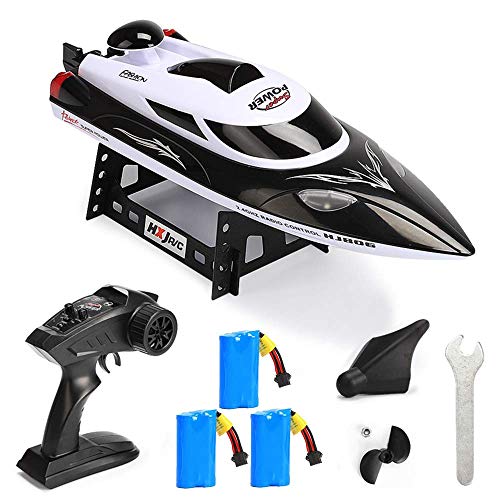 MOSTOP HJ806 RC Boat 2.4GHz High Speed Remote Control Racing Boat 35KM/H RC Speedboat 200m Control Distance for Kids Adults, 3 Batteries