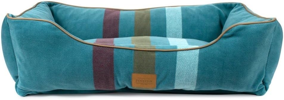 Pendleton Fleece Kuddler Dog Bed - Cabin Stripe Shale, L