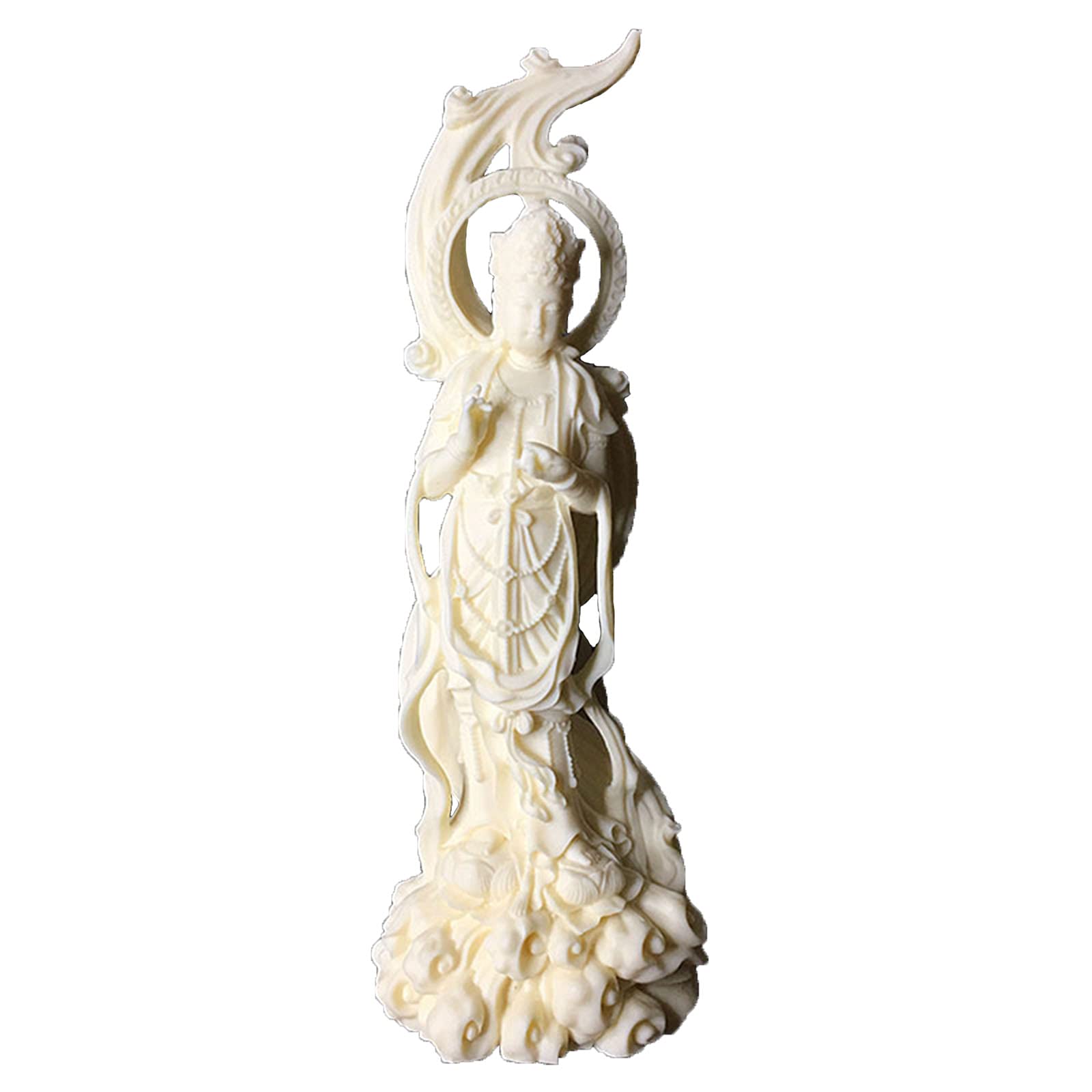Xldz One Color Kuan Yin Statue, Guanyin Goddess Of Mercy, Quan Yin Statue - Serene And Graceful Home Decor