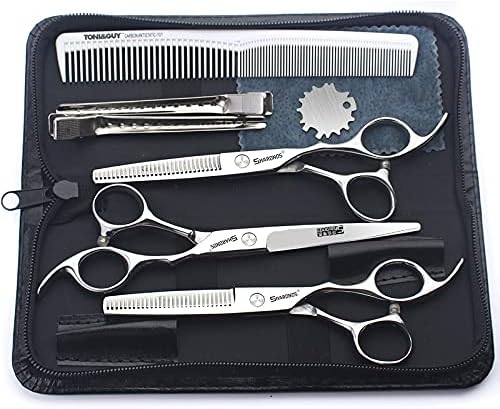 Juego de tijeras de peluquería profesional de 6,5 pulgadas Juego de tijeras de peluquería de salón Juego de tijeras de acero inoxidable