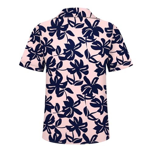 Image of Hawaiian Shirt for Men Tropical Shirts Summer Beach Button Down Short Sleeve Luau Aloha Floral Cruise Vacation Outfit 2026
