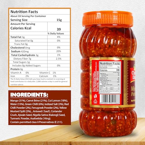 Image of Chokhi Dhani Mixed Pickle Pack of 2 (1kg Each) | Mix Achar | Tangy & Spicy Indian Pickle | Traditional Homemade Style | Aromatic Spices