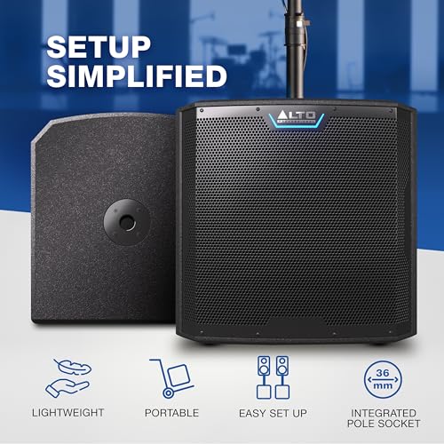 alto ts12s 2500w 1234 subwoofer powered pa speaker with 6 selectable dsp modes easy setup 130 db 334 voice coil superior bass