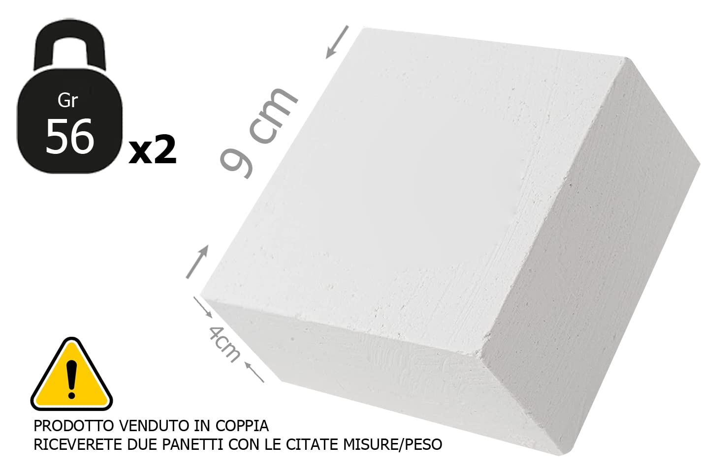 Toorx Doppio Panetto di Magnesite Marchiato CE 112 Gr Totale Altà qualità