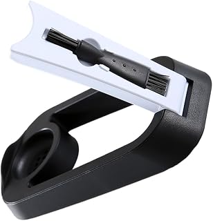 Totority Foldable Electric Shaver Holder Base with Cleaning Brush Black ABS | Space Saving Draining Design, Razor Storage Stand for Husband Boyfriend, Includes Cleaning Brush