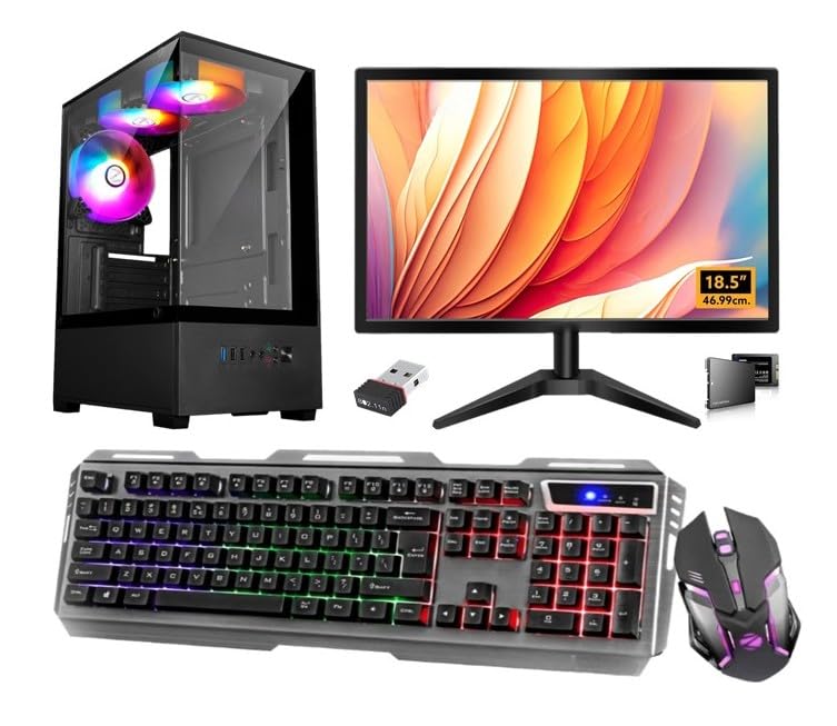 RED-X All in One Desktop PC Set (Core i7-4700 || 16GB RAM || 500GB SSD || 19" HD LED || 2GB Graphics Card || WiFi) Basic Software Installed (Black) (16-500-2GB)-image-14