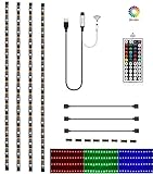 Topled Light LED TV USB Backlight Light Kit,Computer RGB LED Light Strip Mini Kit, Multicolor RGB LED Tape bias Lighting Strip Kit With Remote Controller(USB Backlight Kit)