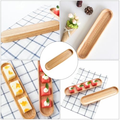 Plato rectangular de madera para sashimi 26x7 cm miniatura 7