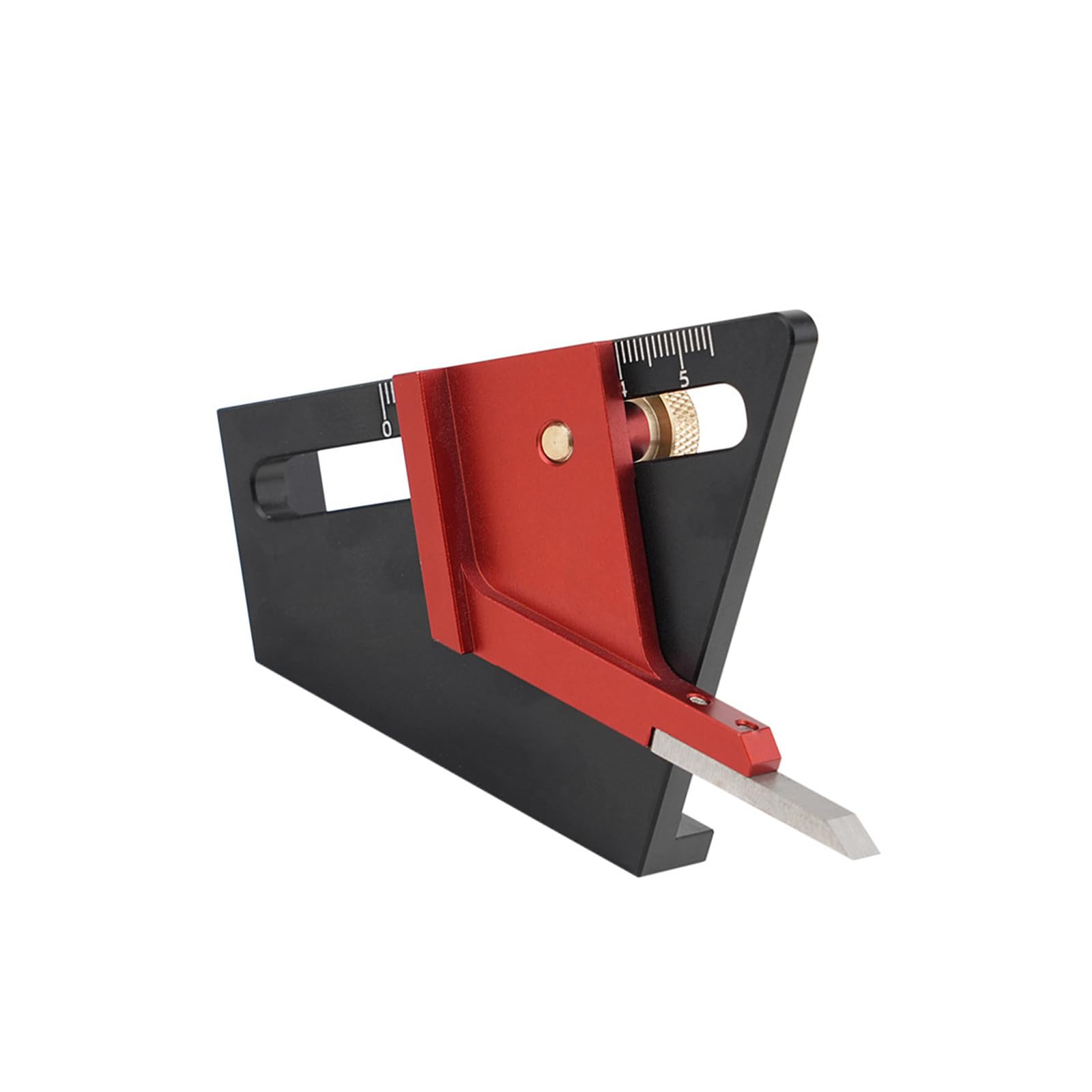 Woodworking Height Gauge Multifunction Aluminum Altimeter Height Depth Measuring Tool for and Router Bits Woodworking Centerline Marking Tool