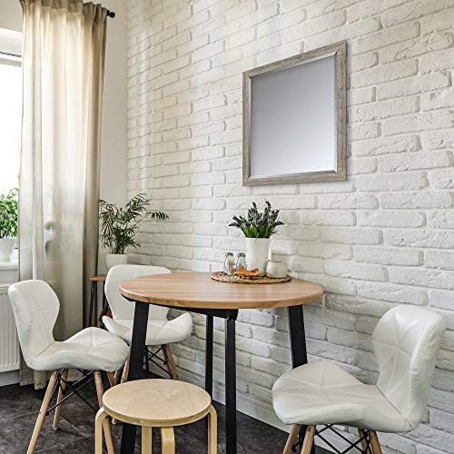 La Pastiche Metropolitan Mirror, 27.5" X 23.5", Pewter, Cream #TOP2