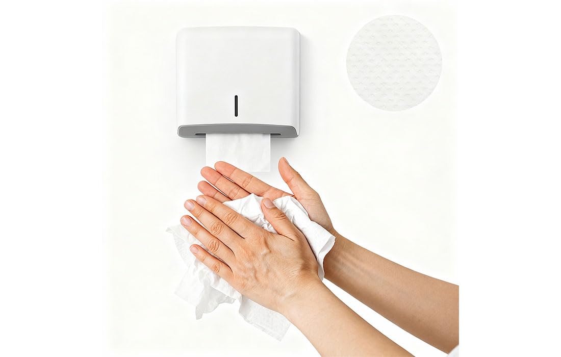 Papierhandtücher 4000 Blatt V-Falz/ZZ-Falz 24 × 21 cm – 2-lagig, hochweiß & hygienisch extra saugstark & reißfest – ideal für Gastronomie, Büro & Waschräume