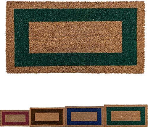 LucaHome - Capacete de coco natural com base antiderrapante, felpudo de coco liso ideal para interior e exterior (verde, 60 x 100 cm)