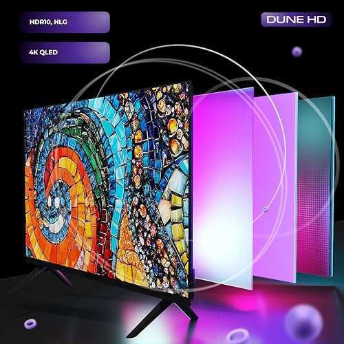 Dune HD Smart TV Fernseher 55" (2026), QLED 4K UHD Quantum Dots, HDR10 HLG, Whale TV Android, 2+16, Dreifach Tuner DVB-T/T2/S/S2/C + Analog-TV, Sprachsteuerung, AirPlay, Miracast (55, Zoll) – Bild 4