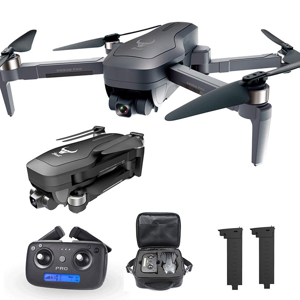 Foldable RC Quadcopter with 2-Axis Gimbal GPS Drone for Adults 4K HD with FPV Camera Brushless Motor 1200M Remote Control Distance 1 Extra Battery and Storage Bag