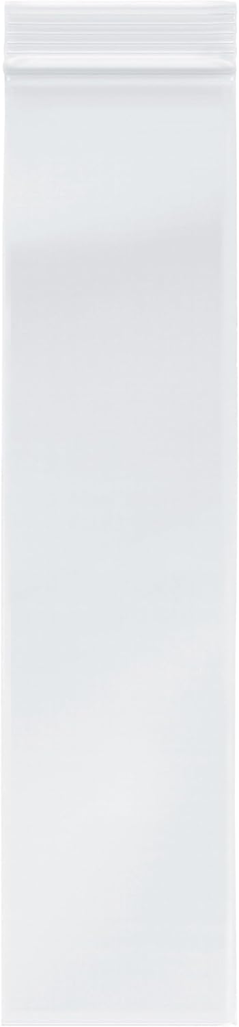 Plymor 3 x 12 (Pack of 100), 2 Mil Zipper Reclosable Plastic Bags