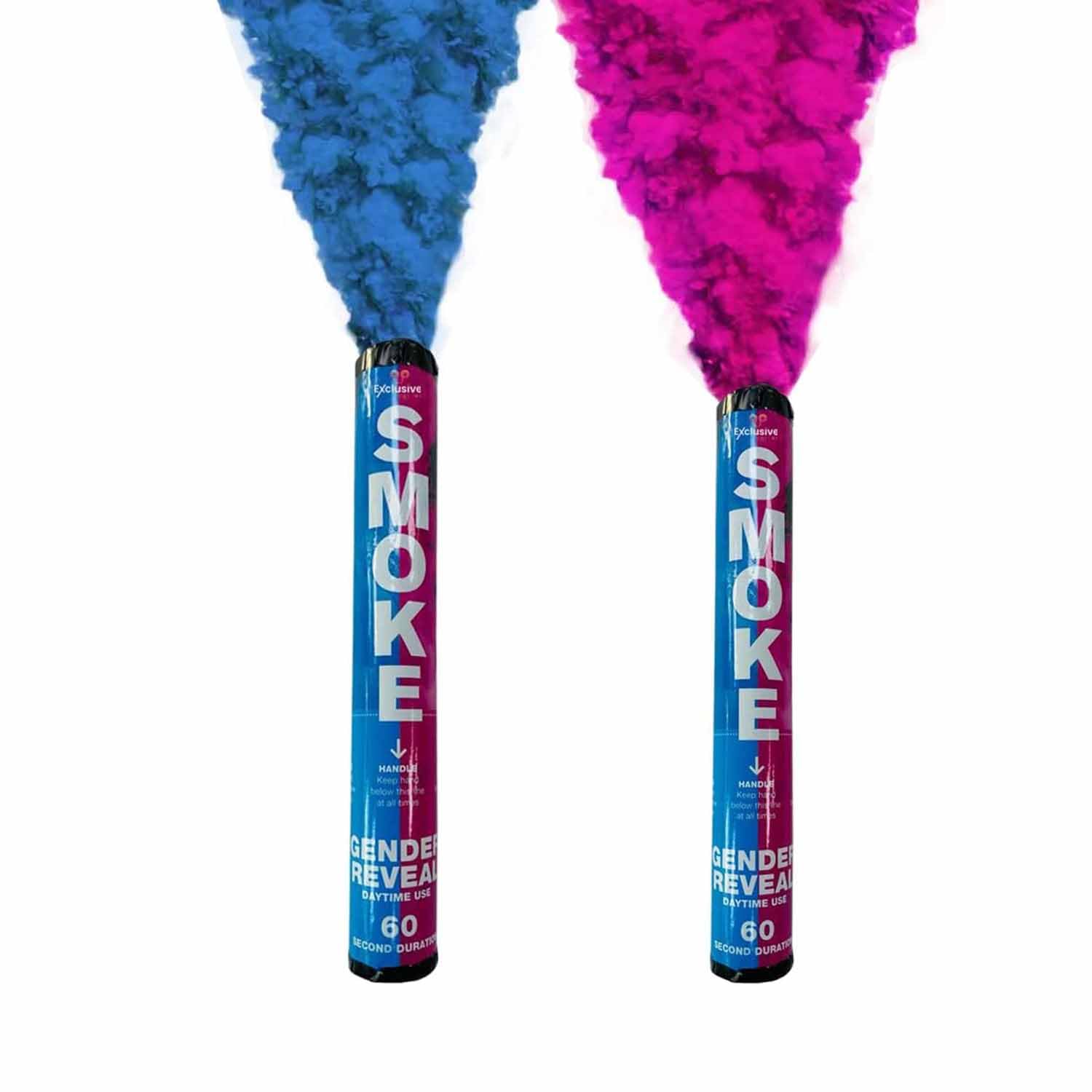 EXCLUSIVE ONLINE Gender Reveal Handheld Smoke Grenades - Easy to use-Perfect for Your Big Announcement (Pink and Blue)