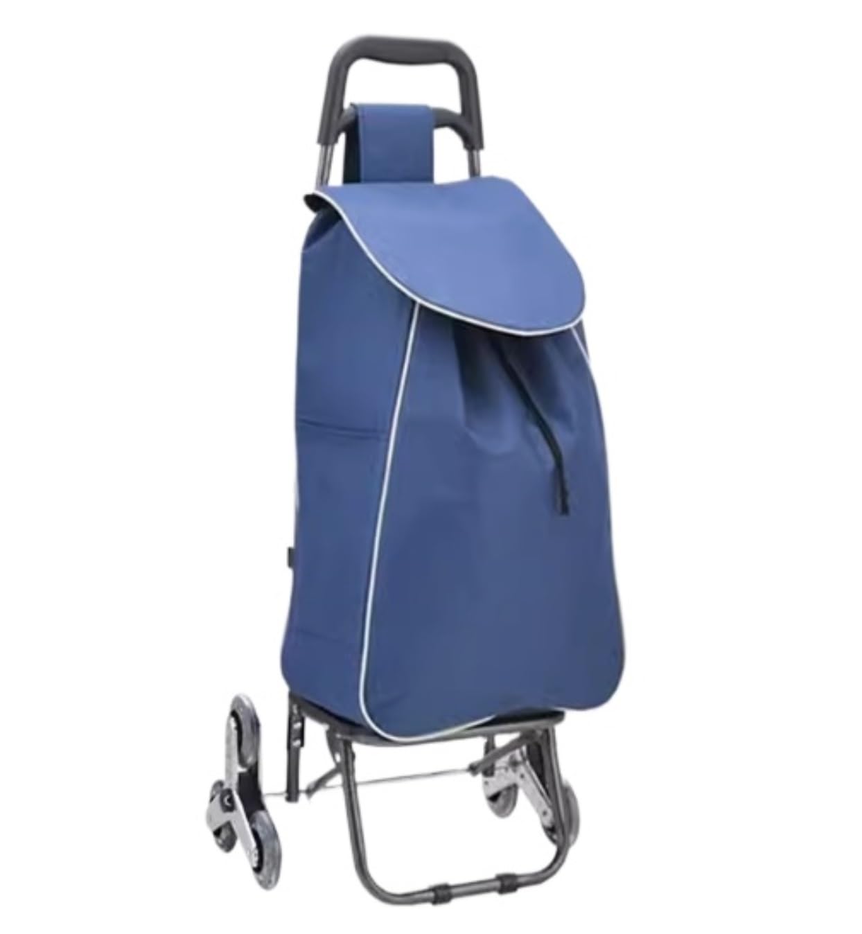 Shopping Trolley Shopping Trolley On Wheels Foldable Compact With Removable Bag Waterproof Grocery Push Pull Cart Utility Cart(Blue)