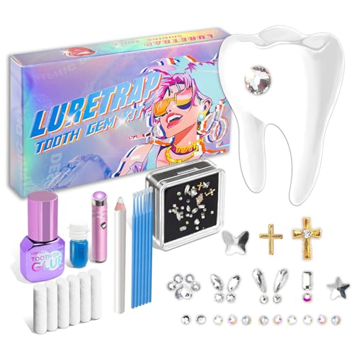 DIY Tooth Gem Kit Zahnschmuck Set Y2K Trendiges 30-teiliges Kristallzahn-Edelstein-Set Entfesseln Sie Ihr funkelndes Lächeln
