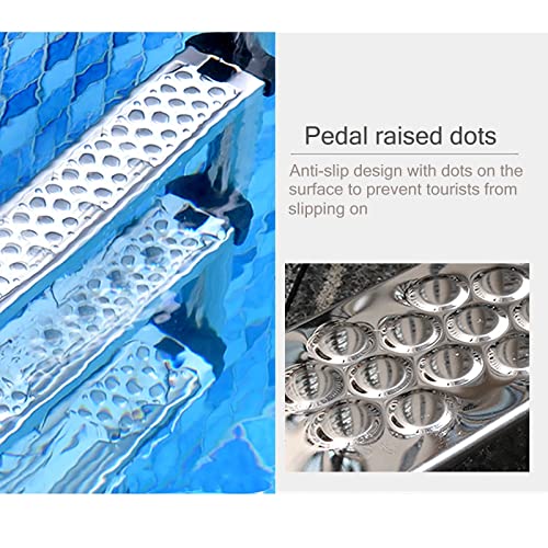 Escalera para piscina de acero inoxidable, 3 peldaños con paso antideslizante miniatura 3